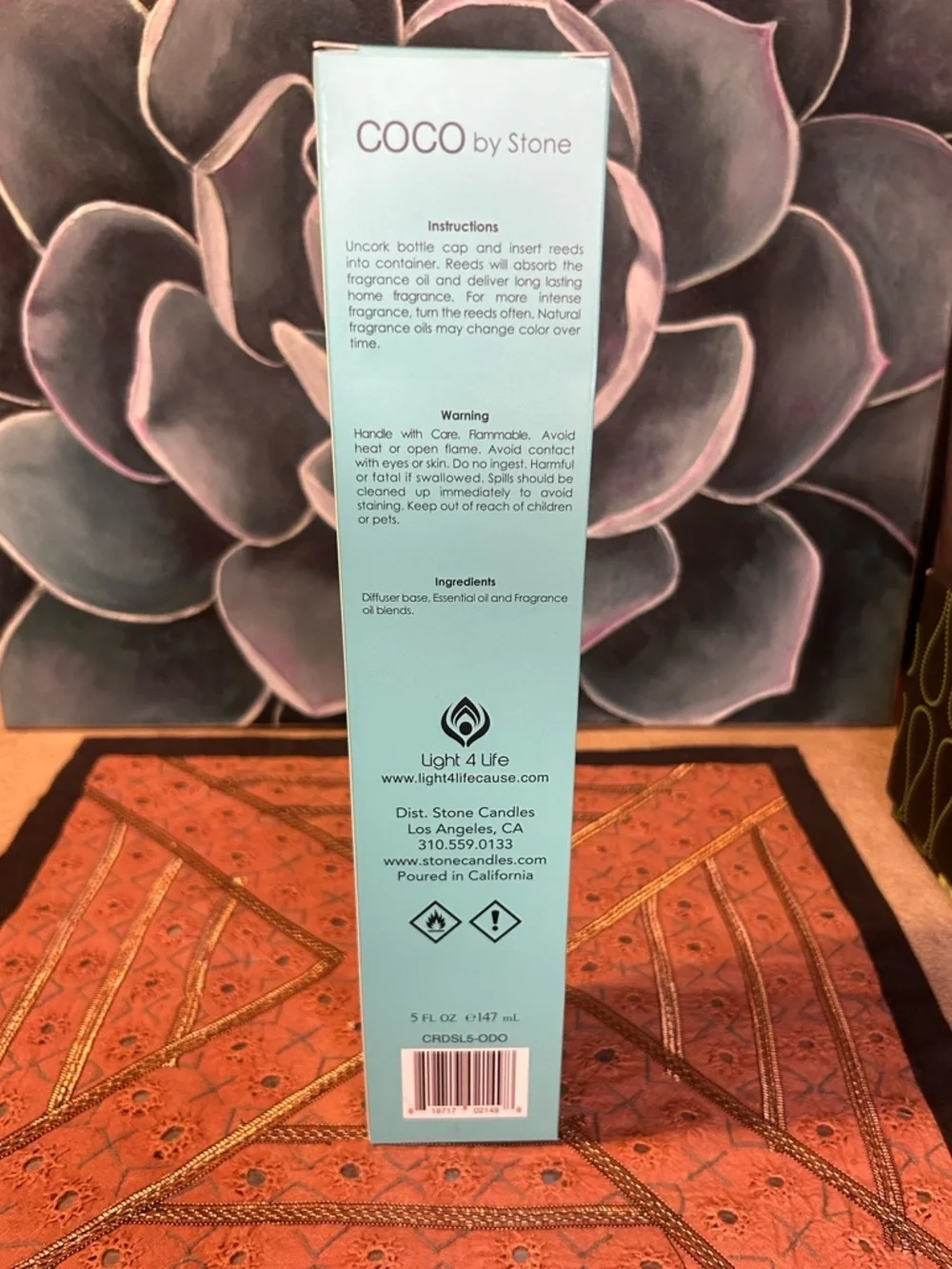 Coco By Stone Candles 5oz Smells Like Odor Neutralizer Reed Diffuser